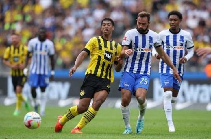 Aksi Jude Bellingham saat Borussia Dortmund kalahkan Hertha Berlin 1-0. (AFP)