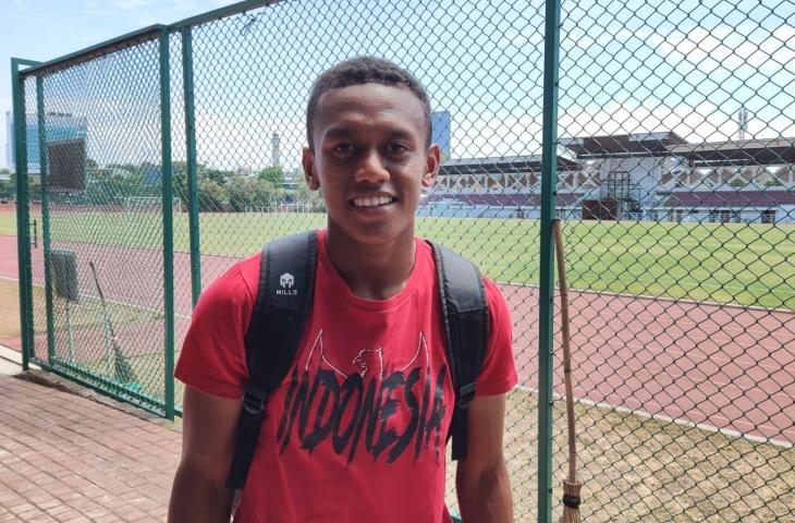 Pemain Timnas Indonesia U-19 Rahmat Beri Santoso. (www.mxkc.sbs/Arif Budi)