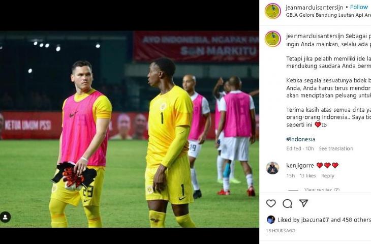 Kiper Curacao Jean-Marc Antersijn dan Tyrick Bodak. (Instagram/@jeanmarcluisantersijn)