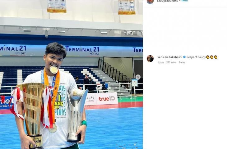 Kensuke Takahashi komentari aksi 'fair play' Syauqi Saud. (Instagram/@syauqisaud)