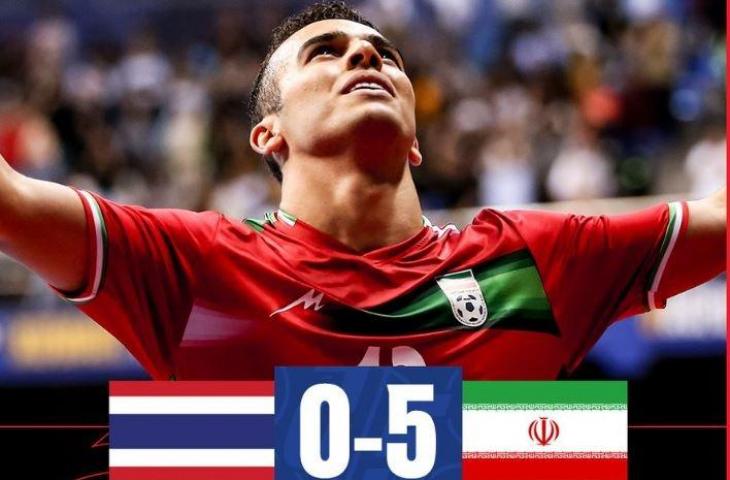 Hasil Thailand vs Iran di semifinal Piala Asia Futsal 2022. (Twitter/afcasiancup)