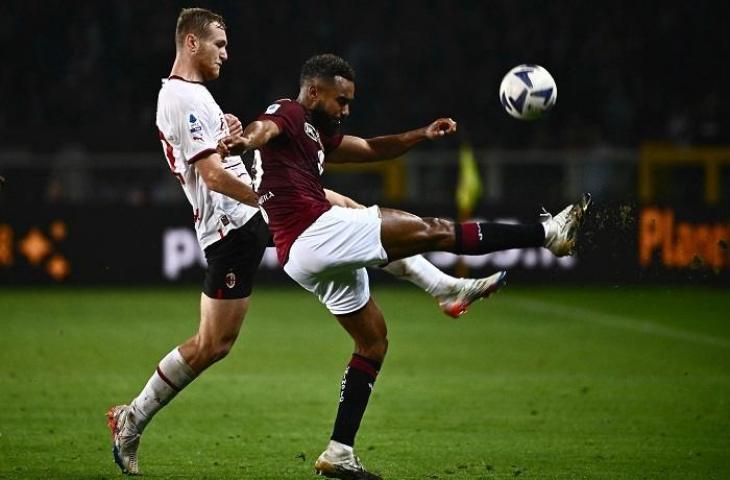 Torino vs AC Milan di lanjutan Liga Italia, Minggu (30/10/2022) malam waktu setempat. (AFP/MARCO BERTORELLO)