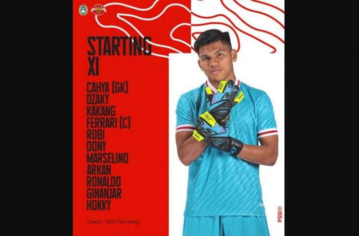 Line up Timnas Indonesia U-20 melawan Moldova U-20 (Twitter/PSSI)