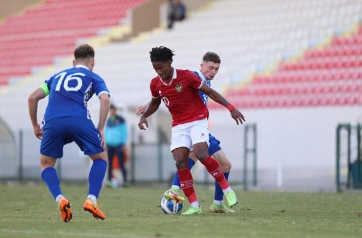 Timnas Indonesia U-20 vs Moldova di laga uji coba. (dok.PSSI)