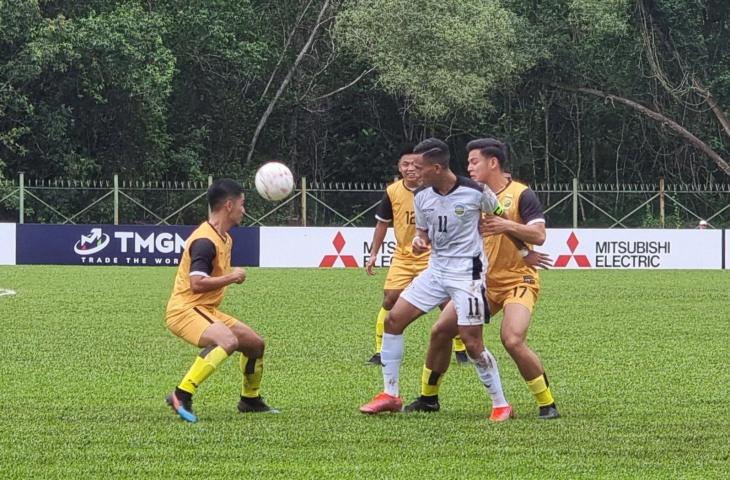 Pertandingan playoff Piala AFF 2022 antara Brunei Darussalam vs Timor Leste. (Twitter/@AFFPresse)