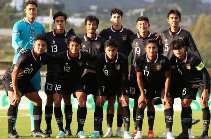 Skuad Timnas Indonesia U-20 saat melawan Valerenga Football U-20 di laga uji coba (Instagram/PSSI)