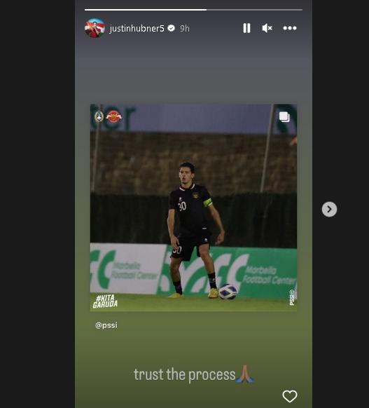 Justin Hubner jadi kapten Timnas Indonesia U-20 saat lawan Valerenga Fotball U-20. (Instagram/@justinhubner)