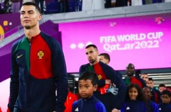 Viral Bocah Indonesia Dampingi Cristiano Ronaldo saat Portugal Kalahkan Ghana, Ini Sosoknya