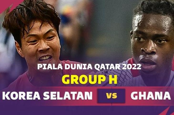 Korea Selatan vs Ghana di Piala Dunia 2022.