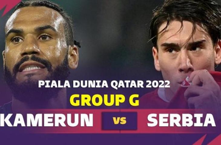 Kamerun vs Serbia di Piala Dunia 2022.