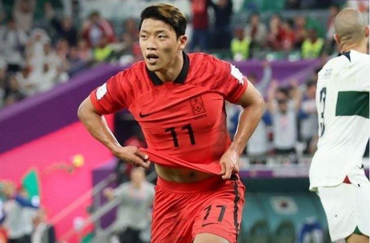 Selebrasi Hwang Hee-chan usai menjebol gawang Portugal di Piala Dunia 2022. (Instagram/@fifaworldcup)