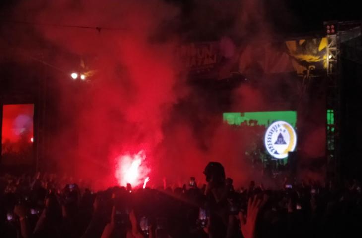 Acara BCS dalam rangkaian Curvasud Fest, Tribun Selatan Berdendang, Minggu (4/12/2022) di Stadion Maguwoharjo. (www.mxkc.sbs/Arif Budi)