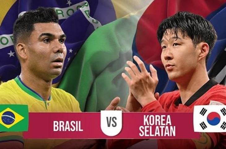 Brasil vs Korea Selatan di 16 Besar Piala Dunia 2022.