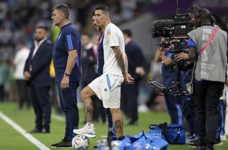 Angel Di Mari tak main saat Argentina kalahkan Australi di Piala Dunia 2022. (AFP)