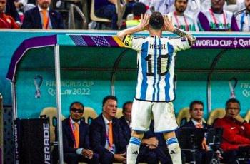 Tato Unik Fans Argentina, Gambar Selebrasi Lionel Messi saat 'Ejek' Louis van Gaal