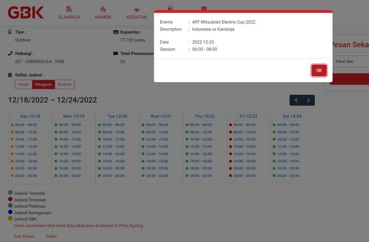 Stadion Utama Gelora Bung Karno full booked pada 23 Desember 2022 mendatang (gbk.id)