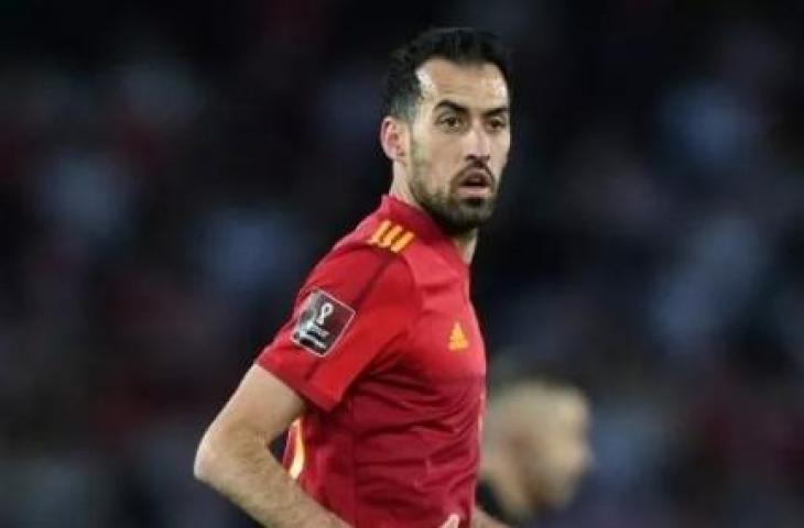 Arsip: Kapten Timnas Spanyol, Sergio Busquets. [Kirill KUDRYAVTSEV / AFP].