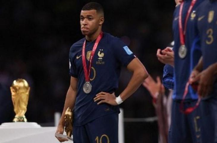 Kylian Mbappe jadi top skor Piala Dunia 2022. (AFP)