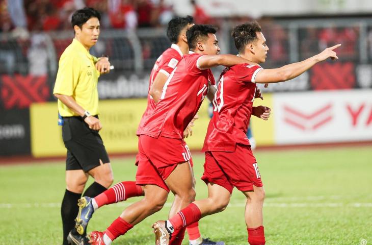 Selebrasi winger Timnas Indonesia, Egy Maulana Vikri, di Piala AFF 2022. (Dok. PSSI)