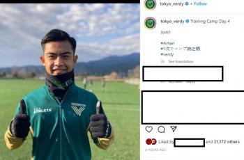 Usai Posting Foto Pratama Arhan Latihan Perdana Bersama Klub, Tokyo Verdy 'Diserang' Netizen Indonesia