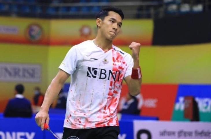 Pebulu tangkis tunggal putra Indonesia Jonatan Christie. (ANTARA/HO-PP PBSI)