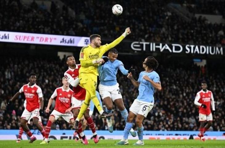 Manchester City taklukkan Arsenal 1-0 berkat gol tunggal Nathan Ake. (Twitter)