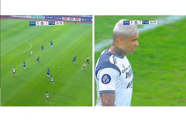 Momen CIro Alves dibikin tak bisa berkata-kata oleh keputusan wasit saat PSIS vs Persib (Instagram/sports.indosiar)