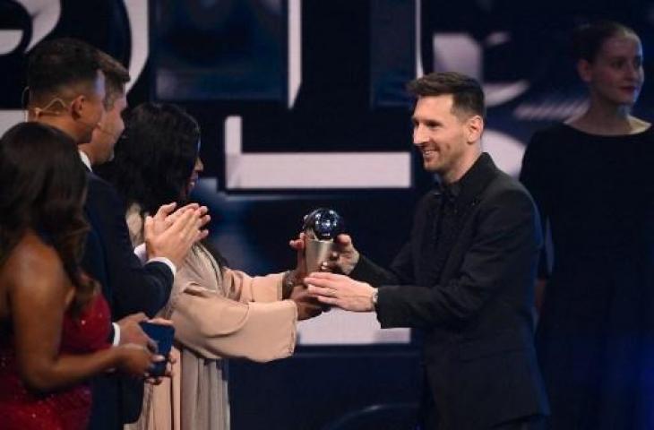 Lionel Messi raih gelar pemain terbaik FIFA 2022. (AFP)