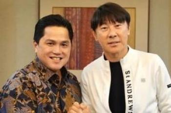 Demi Piala Asia, Erick Thohir Lempar Kode Perpanjang Kontrak Shin Tae-yong