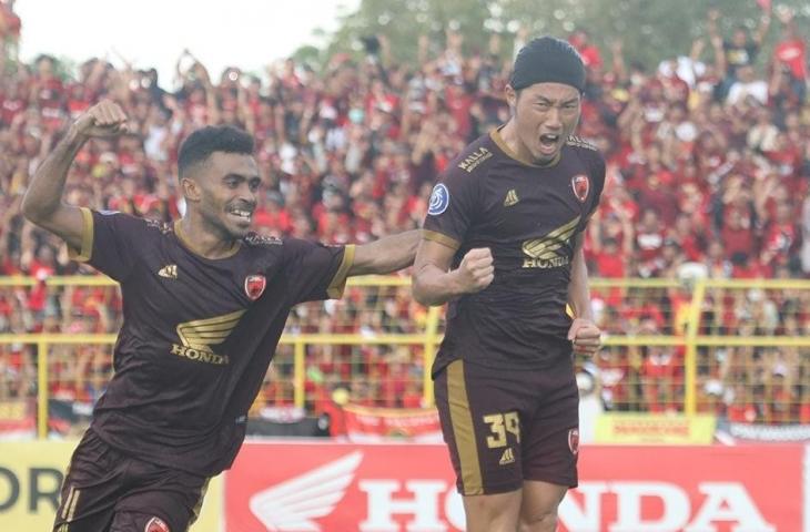 Pemain PSM Makassar menang atas Bhayangkara FC dalam lanjutan BRI Liga 1 2022/2023, di Stadion BJ Habibie, Parepare, Jumat (17/3/2023). (Twitter/@PSM_Makassar)