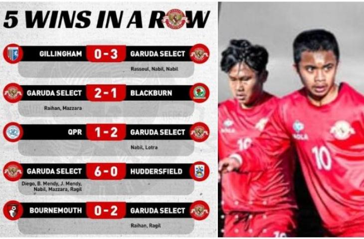 Garuda Select petik lima kemenangan beruntun. (Instagram/@programgarudaselect)