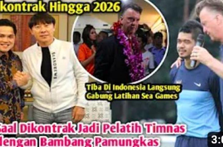 Muncul narasi yang menyebutkan bahwa PSSI resmi mengontrak Louis Van Gaal bersama Bambang Pamungkas untuk latih Timnas Indonesia U-23. (Youtube)