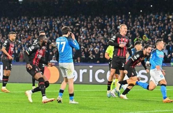 AC Milan lolos ke semifinal Liga Champions usai singkirkan Napoli dengan agregat 2-1. (AFP)