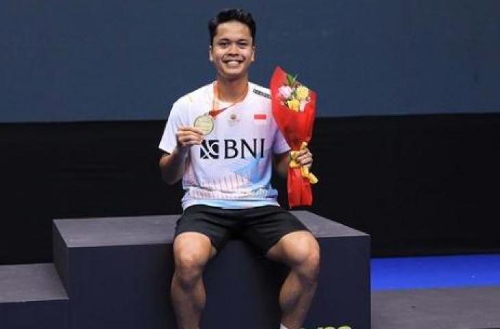 Tunggal putra Indonesia Anthony Ginting juara Badminton Asia Championship 2023. (Instagram/@ina.badminton)