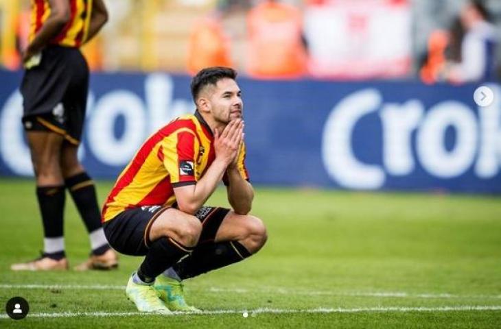 Reaksi Sandy Walsh usai KV Mechelen tumbang di final Piala Liga Belgia. (Instagram/sandywalsh)