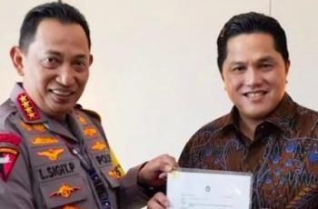 Demi Izin Laga Lancar, Erick Thohir Serahkan Jadwal Liga 1 2023/2023 ke Kapolri Jauh-jauh Hari