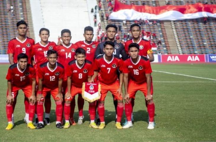 Pemain Timnas Indonesia U-22 pada laga Grup A Sepak Bola SEA Games 2023 di National Olympic Stadium, Phnom Penh, Kamboja, Kamis (4/5/2023). ANTARA FOTO/M Agung Rajasa/rwa.