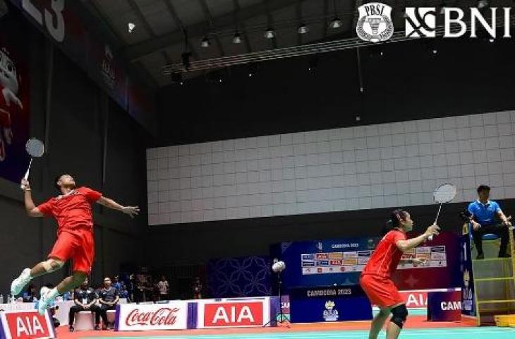 Ganda campuran Rehan Naufal Kusharjanto/Lisa Ayu Kusumawati di SEA Games 2023. (Instagram/@ina.badminton)