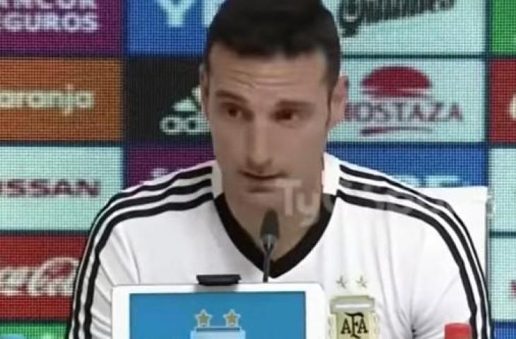 Cek Fakta Lionel Scaloni rela serahkan trofi Piala Dunia jika Argentina kalah dari Timnas Indonesia. (YouTube/Warta Informasi)