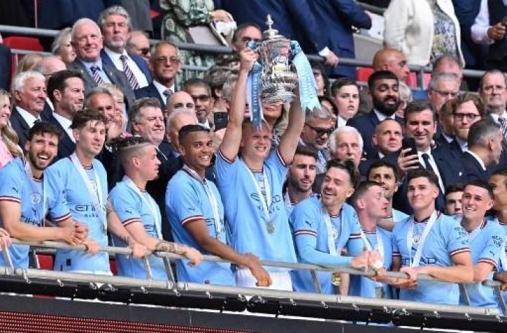 Manchester City juara Piala FA usai kalahkan Manchester United 2-1. (AFP)