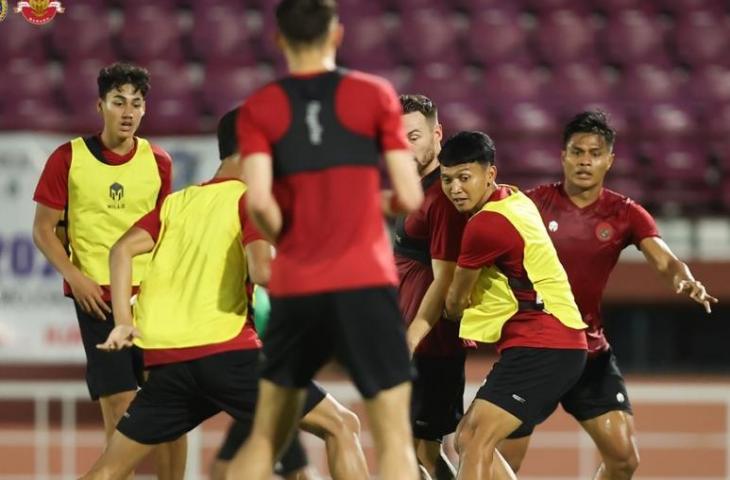 Latihan ketat Timnas Indonesia jelang lawan Palestina (Instagram/PSSI)