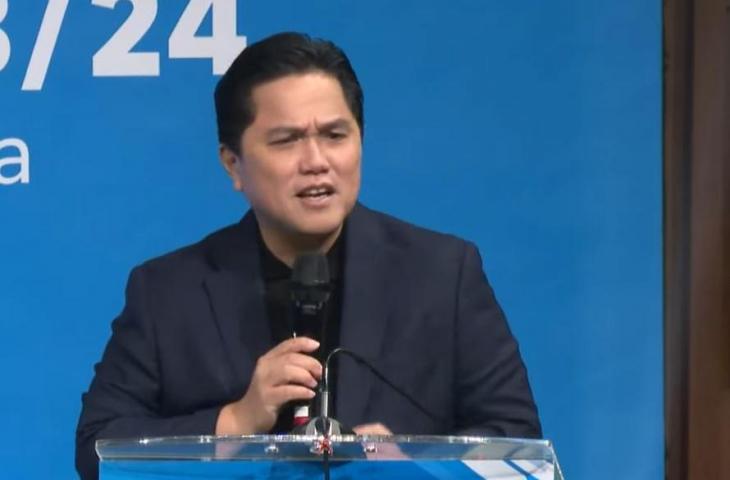 Ketum PSSI, Erick Thohir, menyinggung soal Timnas Indonesia berada di Grup A Piala Asia U-23 2024. (YouTube/PSSI)