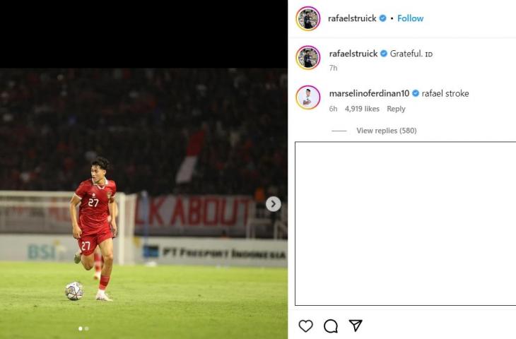 Rafael Struick dapat julukan baru dari Marselino Ferdinan (Instagram/rafaelstruick)