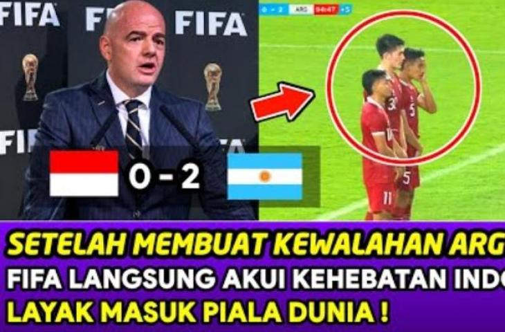 Cek Fakta FIFA Tak Percaya Timnas Indonesia Cuma Kalah 0-2 dari Argentina. (YouTube/Garuda IDN)