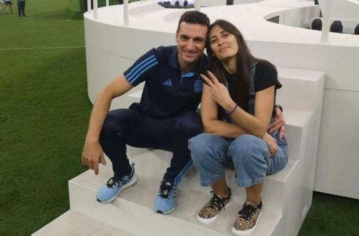 Lionel Scaloni dan sang istri Elisa Montero. (Instagram/@lioscaloni)