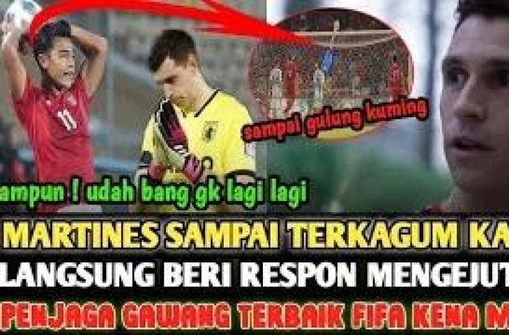 Cek fakta Emiliano Martinez kagum dengan lemparan ke dalam Pratama Arhan. (YouTube/Injury Time TV)