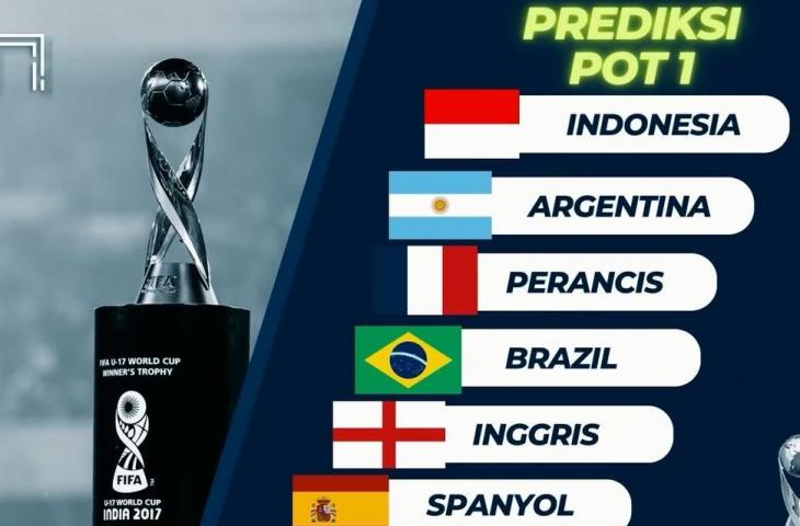 Prediksi Pot 1 Piala Dunia U-17 2023 oleh YouTube Cetakgol IDN. (YouTube/Cetakgol IDN)