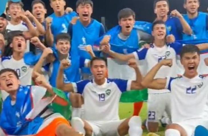 Timnas Uzbekistan U-17 lolos ke Piala Dunia U-17 2023. (afc)