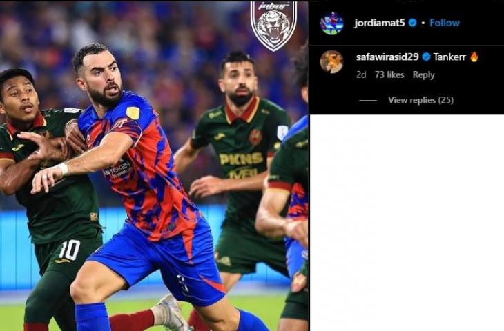 Safawi Rasid memberikan julukan baru untuk Jordi Amat (Instagram/jordiamat5)