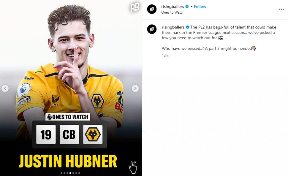 Justin Hubner diprediksi bisa tembus Premier League. (Instagram/risingballers)